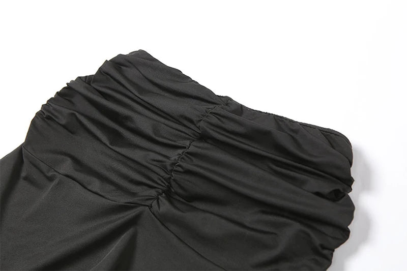 Summer Casual Pleated Skirt Sets Women Sleeveless Camisole And High Waist Short Skirts Suit 90s Y2k Trendy Beach Two-Piece Set