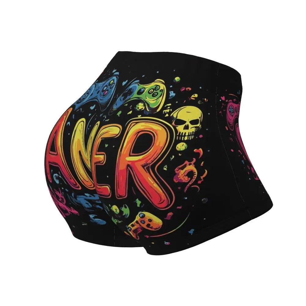 Custom Gamer Controller Video Game Gaming Gamepad Women Gym Workout Running Shorts Athletic Volleyball Biker Yoga Shorts