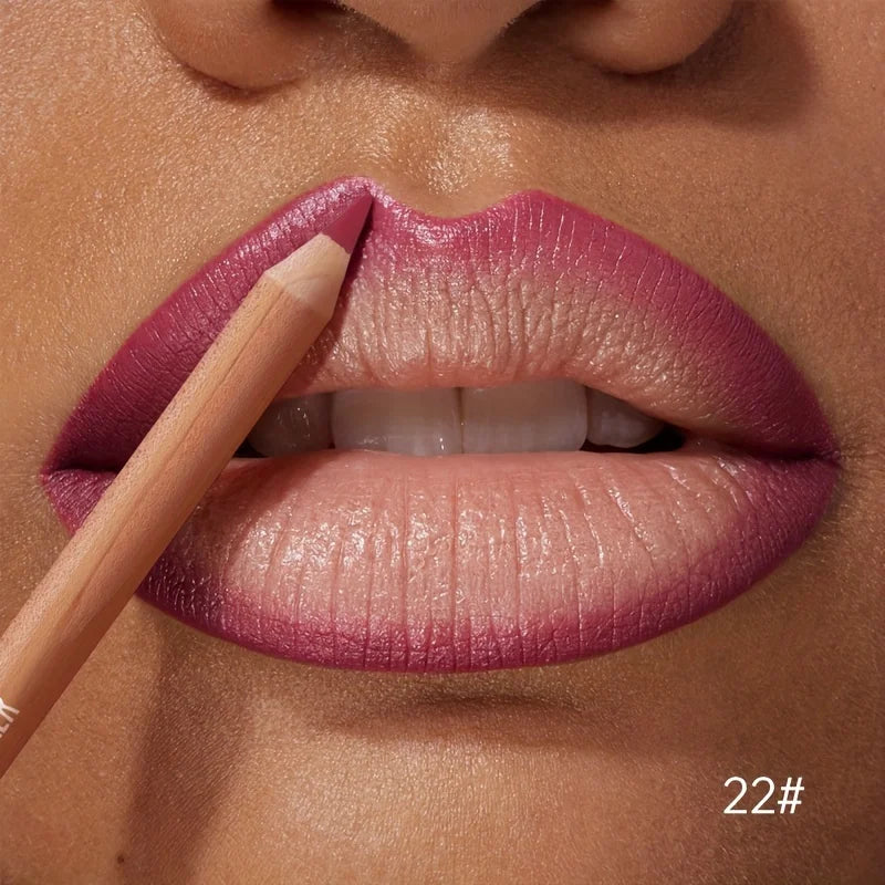 1pc Matte Lipstick & Liner Pen, Waterproof, Long-Lasting, Non-Stick, Berry Shades for All Skin Types, Makeup Pencils for Women