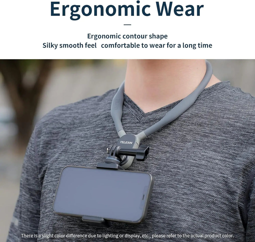 Magnetic Neck Mount TELESIN Neck Mount Phone Holder Necklace Lanyard Strap for GoPro/Insta360/DJI Motorcycle camera Accessories