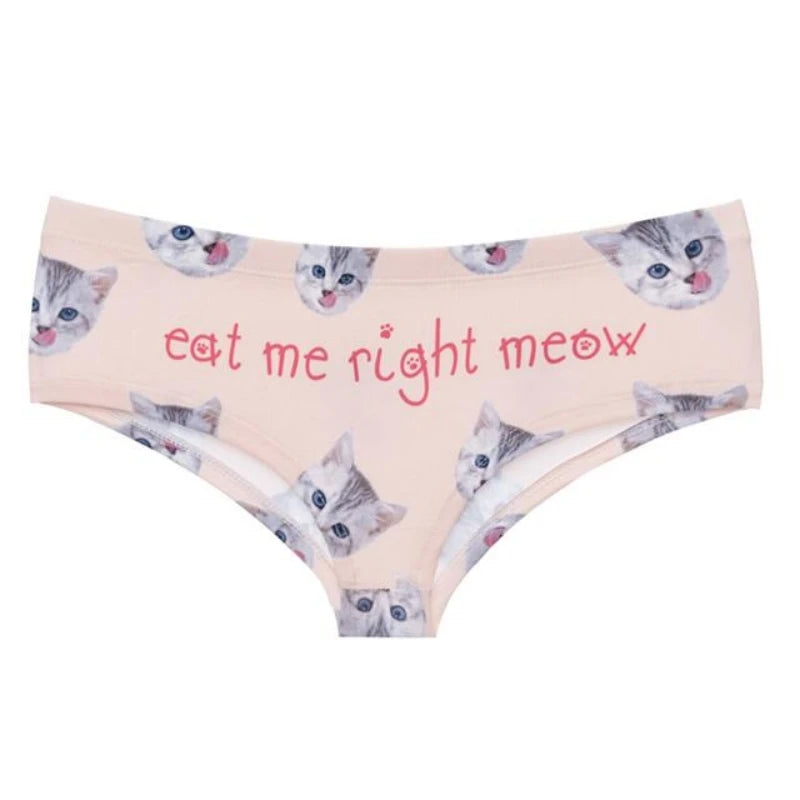 Women's Breathable Seamless Underpants Handprint Letter Printed Panties Sexy Low-waisted Knickers Elastic Female Briefs