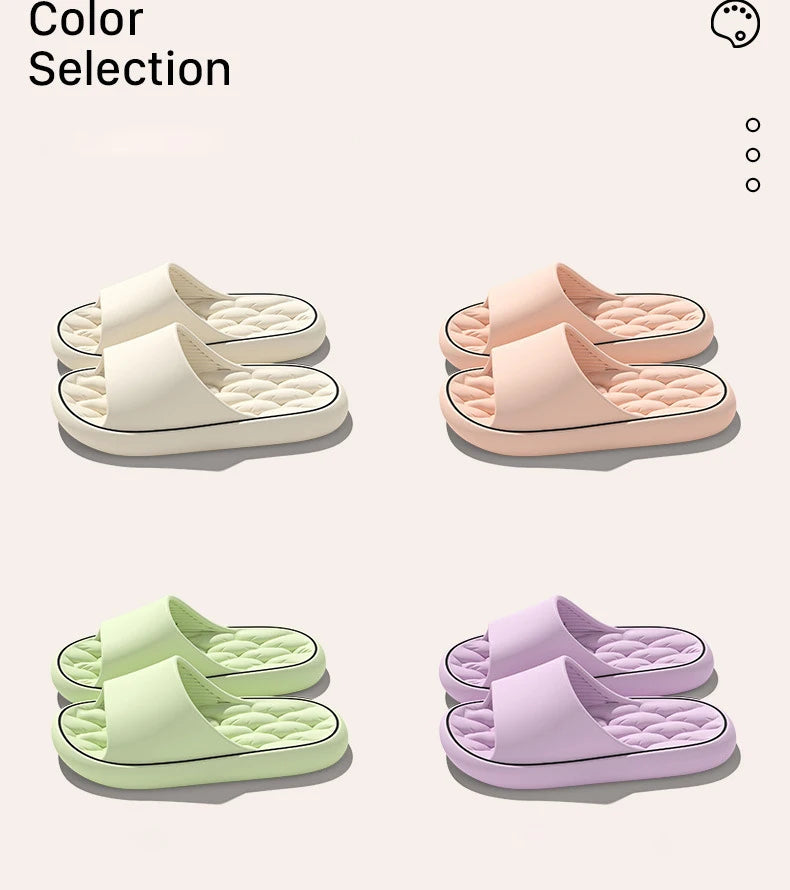 Super Light Soft Slippers Simple Fashion Slides EVA Elastic Shoes Colorful Sneakers In Door Bathroom Flip Flops