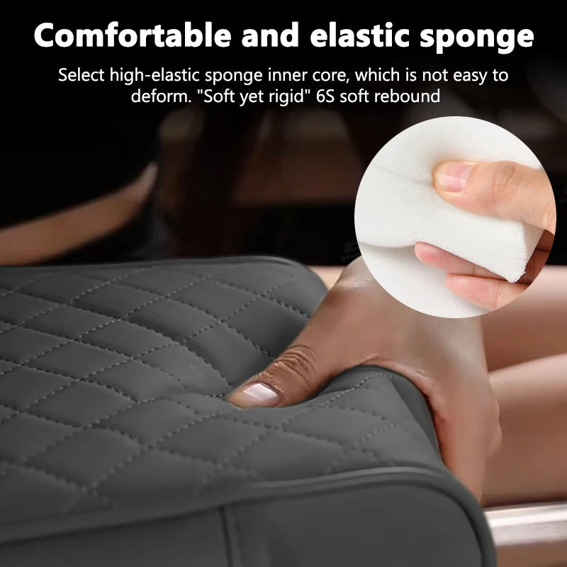 Car Armrest Storage Box, Car Center Console Organizer, Armrest Heightening Cushion with Cup Holder Armrest Storage Organizer Box