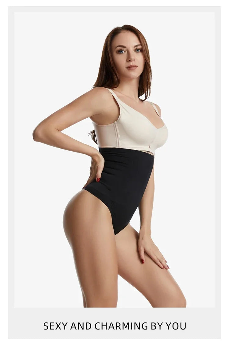 Women High Waist Body Recovery Slimming Underwear Tummy Control Panties Sexy Seamless Shapewear Thong Hip Lifting Corset