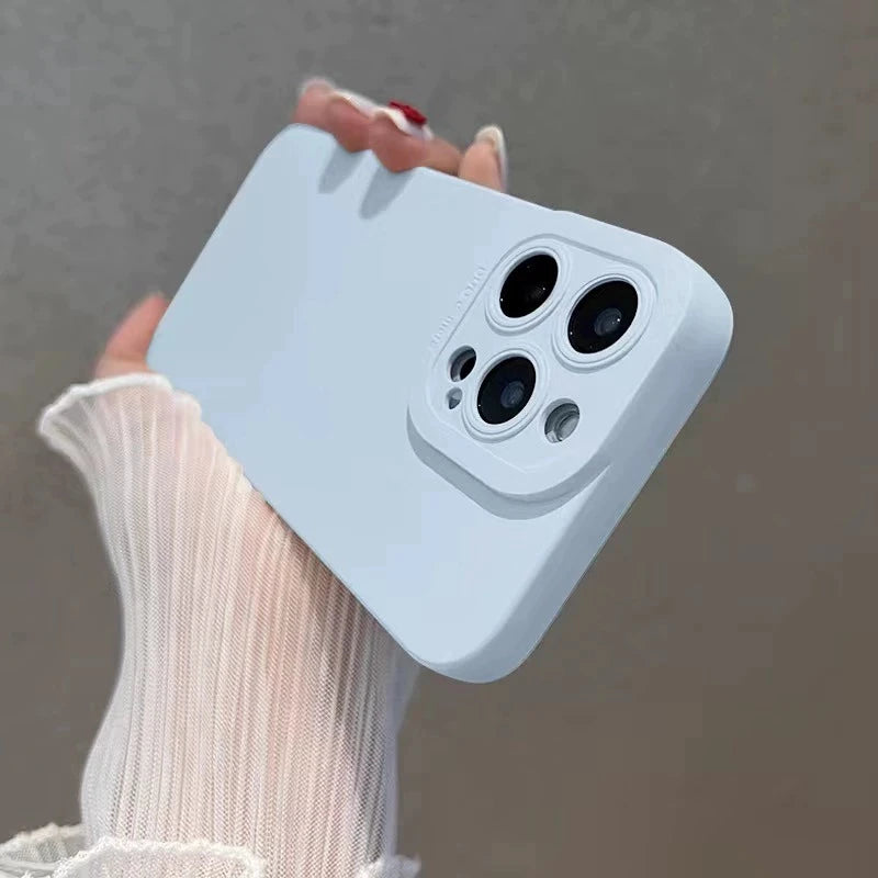 Luxury Liquid Silicone Phone Case For iPhone 11 12 13 14 15 16 Pro Max X Xs Max XR Plus Soft Shockproof Bumper Cases Cover