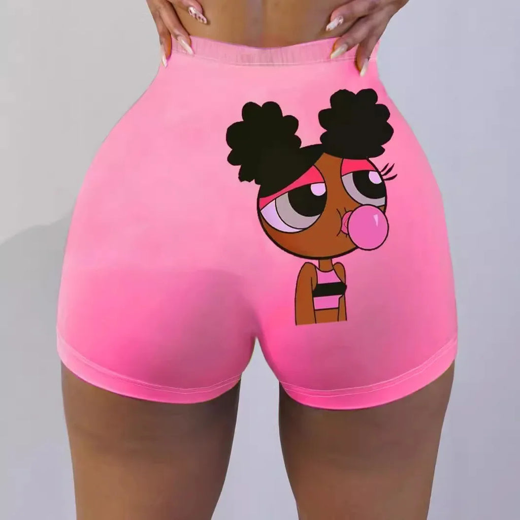Sexy Ladies Tight Short Pants Yoga Pants Pattern Printing Women's Long Pants Nine Points Seven Points Five Points Pants