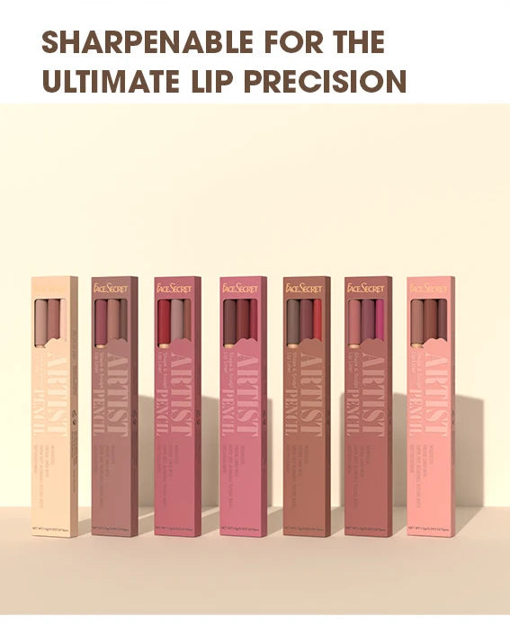 Face Secret 3Pcs Long-Lasting Velvet Lip Liner Matte Lipstick Waterproof Perfect Gift for Christmas Day, Lip Liner Set
