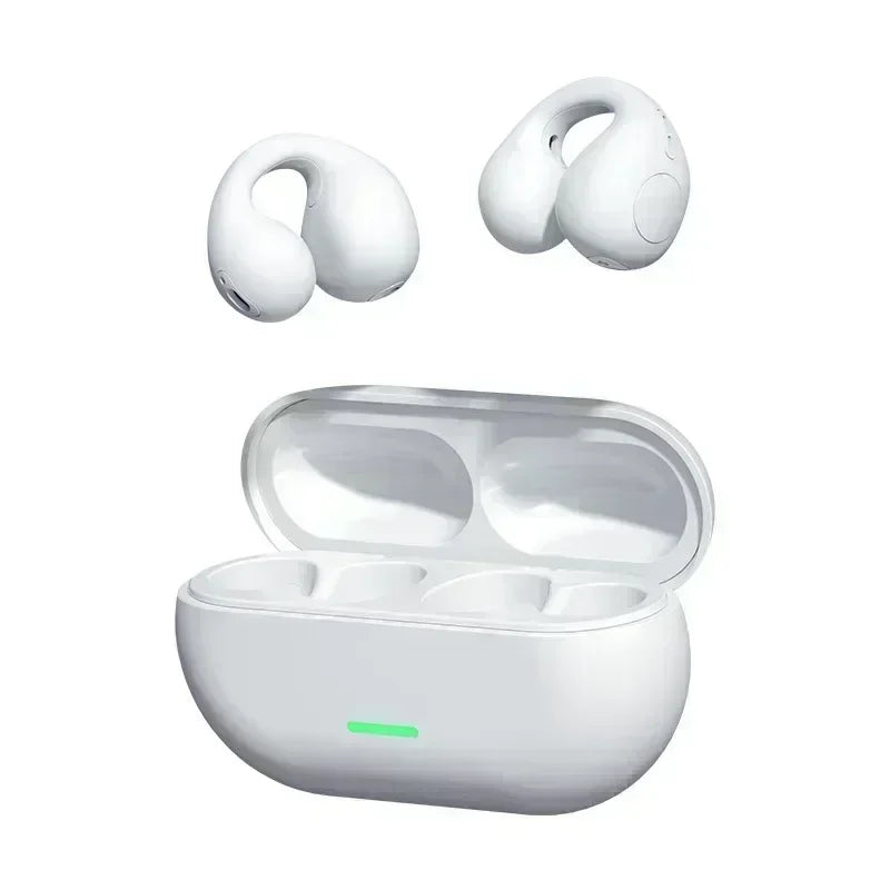 T75 Fone Bluetooth Headset 5.3 Wireless Air Conduction Headphones Clip Ear Music Noise Canceling HD Call Sports Gaming Earphone