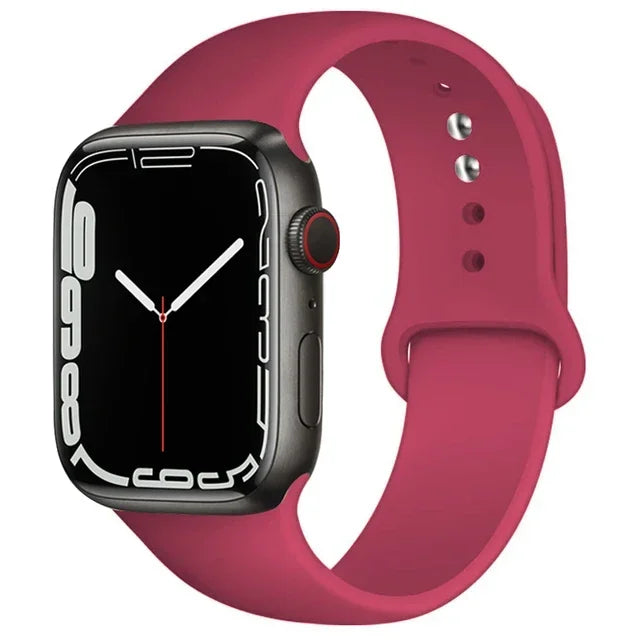 Silicone Band For Apple Watch strap 46mm 44mm 45mm 40mm 41mm 42-38mm 49mm sport bracelet iwatch series 11 10 9 8 7 6 5 SE Ultra3
