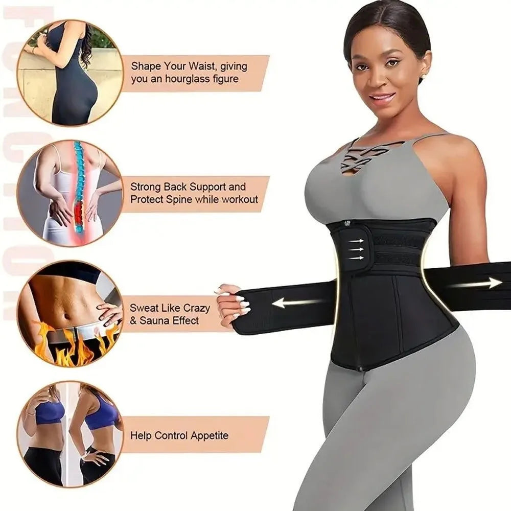 Cross-border Women's Waist Trainer Adjustable Zip-up Style Tummy Control Belt Enhanced Body Shaping Waist Support