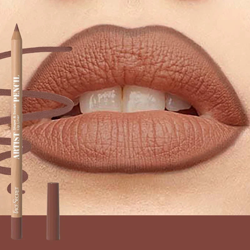 Face Secret 18 ColorLip Liner Pencil Weightless Precise With Super Soft Blendable Texture Matte Soft
