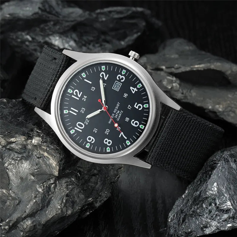 Boys Brand Cheap Watches Men Fashion Casual Nylon Band Sports Army Gifts Date Quartz Wrist Watch Fluorescent Relogio Masculino