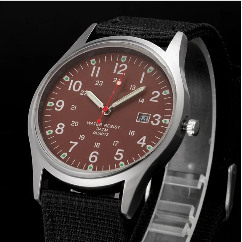 Boys Brand Cheap Watches Men Fashion Casual Nylon Band Sports Army Gifts Date Quartz Wrist Watch Fluorescent Relogio Masculino
