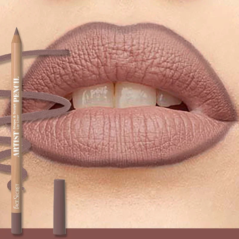 Face Secret 18 ColorLip Liner Pencil Weightless Precise With Super Soft Blendable Texture Matte Soft