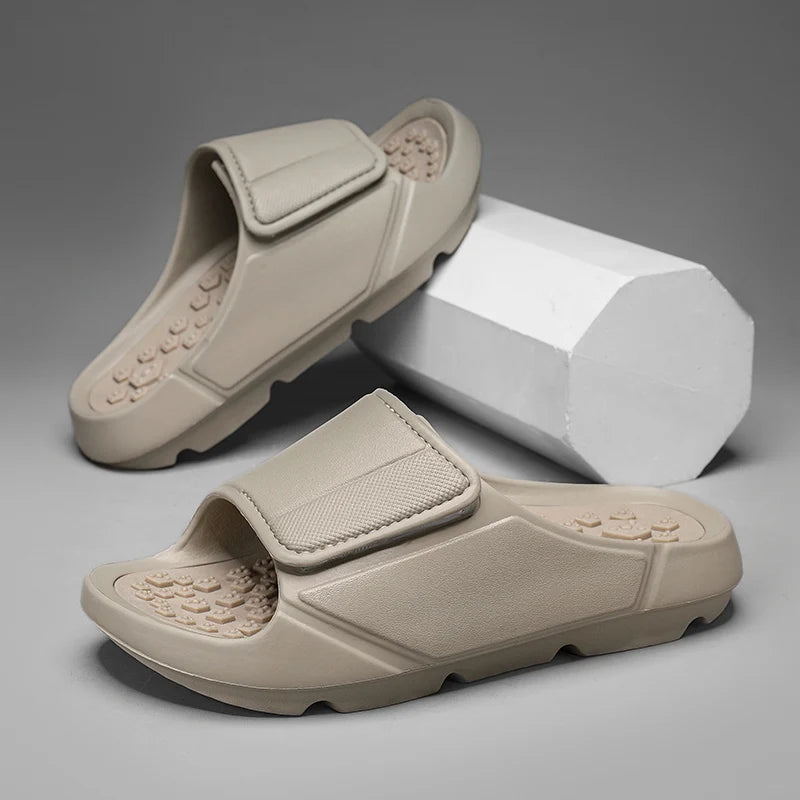 New Summer Men Massage Slippers Sides Indoor Outdoor Sandals Beach Casual Shoes Soft Sole Slides Men Flip-flops Men's Footwear