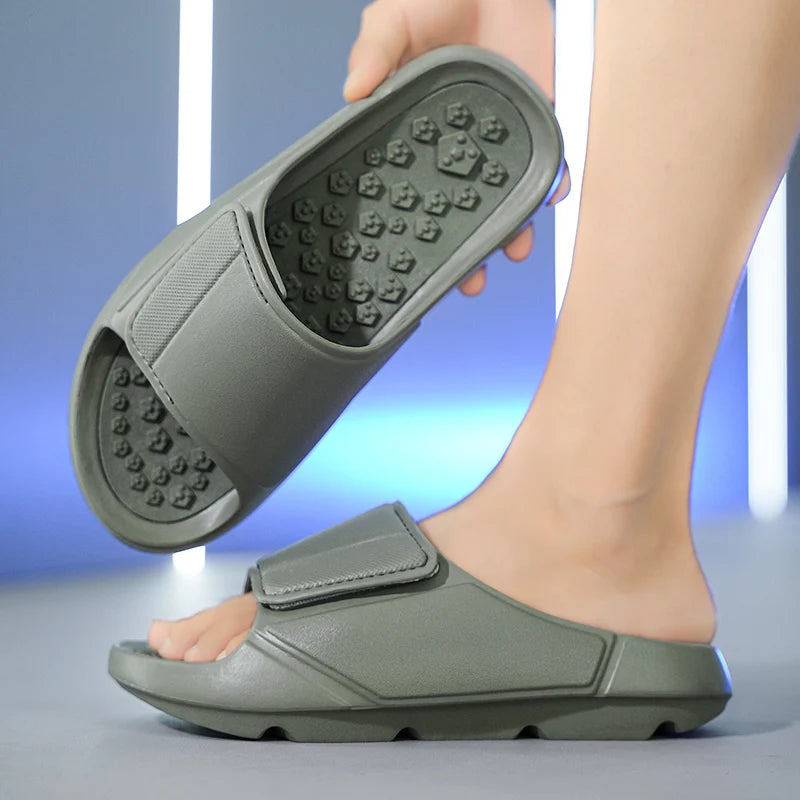 New Summer Men Massage Slippers Sides Indoor Outdoor Sandals Beach Casual Shoes Soft Sole Slides Men Flip-flops Men's Footwear