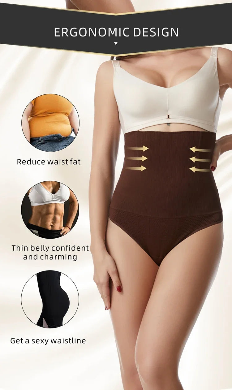 Women High Waist Body Recovery Slimming Underwear Tummy Control Panties Sexy Seamless Shapewear Thong Hip Lifting Corset