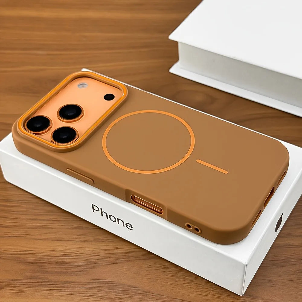 Luxury Matte Magnetic Phone Case For iPhone 17 16 15 14 13 12 Pro Max 16 Plus 17Pro 17 Air Magsafe Wireless Charge Hard PC Cover