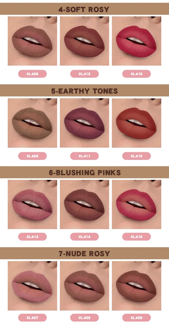 Face Secret 3Pcs Long-Lasting Velvet Lip Liner Matte Lipstick Waterproof Perfect Gift for Christmas Day, Lip Liner Set