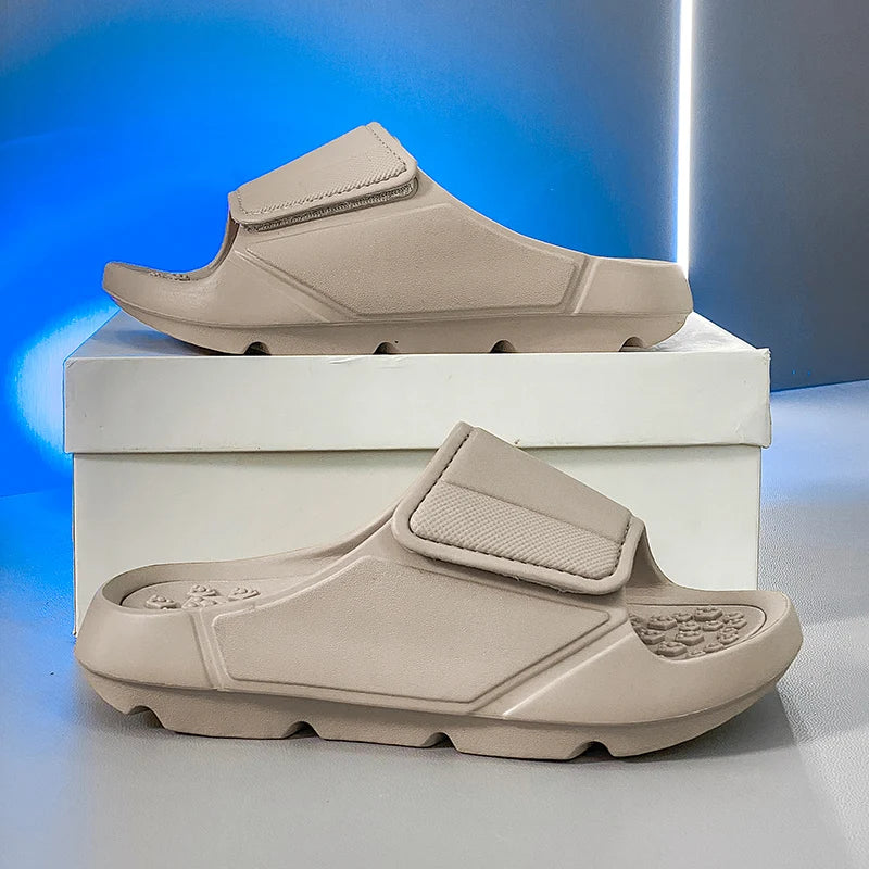 New Summer Men Massage Slippers Sides Indoor Outdoor Sandals Beach Casual Shoes Soft Sole Slides Men Flip-flops Men's Footwear