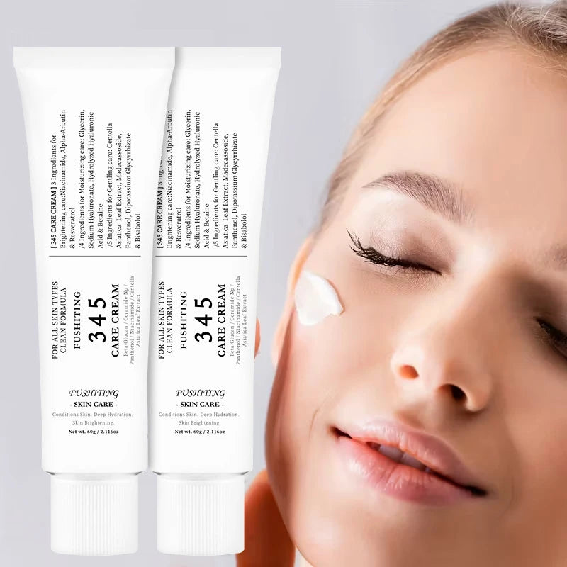 345 Series Skincare Combo PDRN Centella Face Cream & Eye Cream  Deep Moisture Brightening Soothing Repair Hydration Recovery Kit