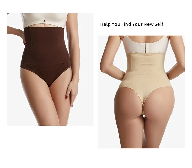Women High Waist Body Recovery Slimming Underwear Tummy Control Panties Sexy Seamless Shapewear Thong Hip Lifting Corset