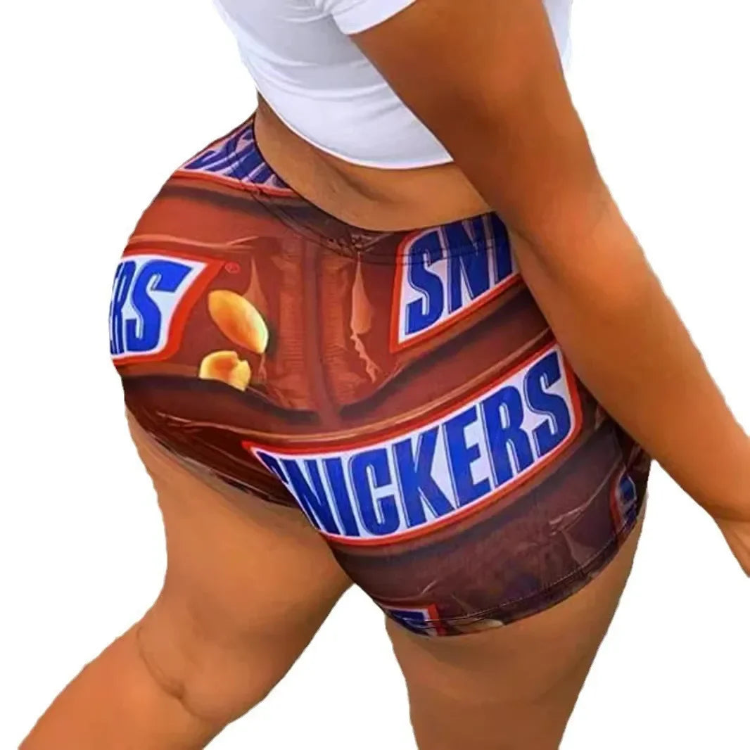 Sexy Ladies Tight Short Pants Yoga Pants Pattern Printing Women's Long Pants Nine Points Seven Points Five Points Pants