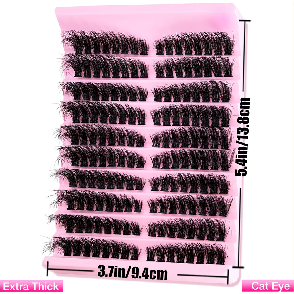Individual Lashes 8-16mm 160pcs Cluster Lashes Natural Look Mixed Tray DIY Eyelash Extension Volume Lash Clusters Eyelashes