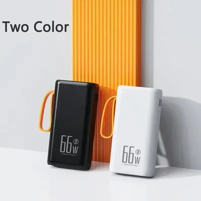 2025 Exquisite 30000mAh Power Bank 66W PD Fast Charging Portable Charger External Battery Pack Travel For iPhone Huawei Samsung