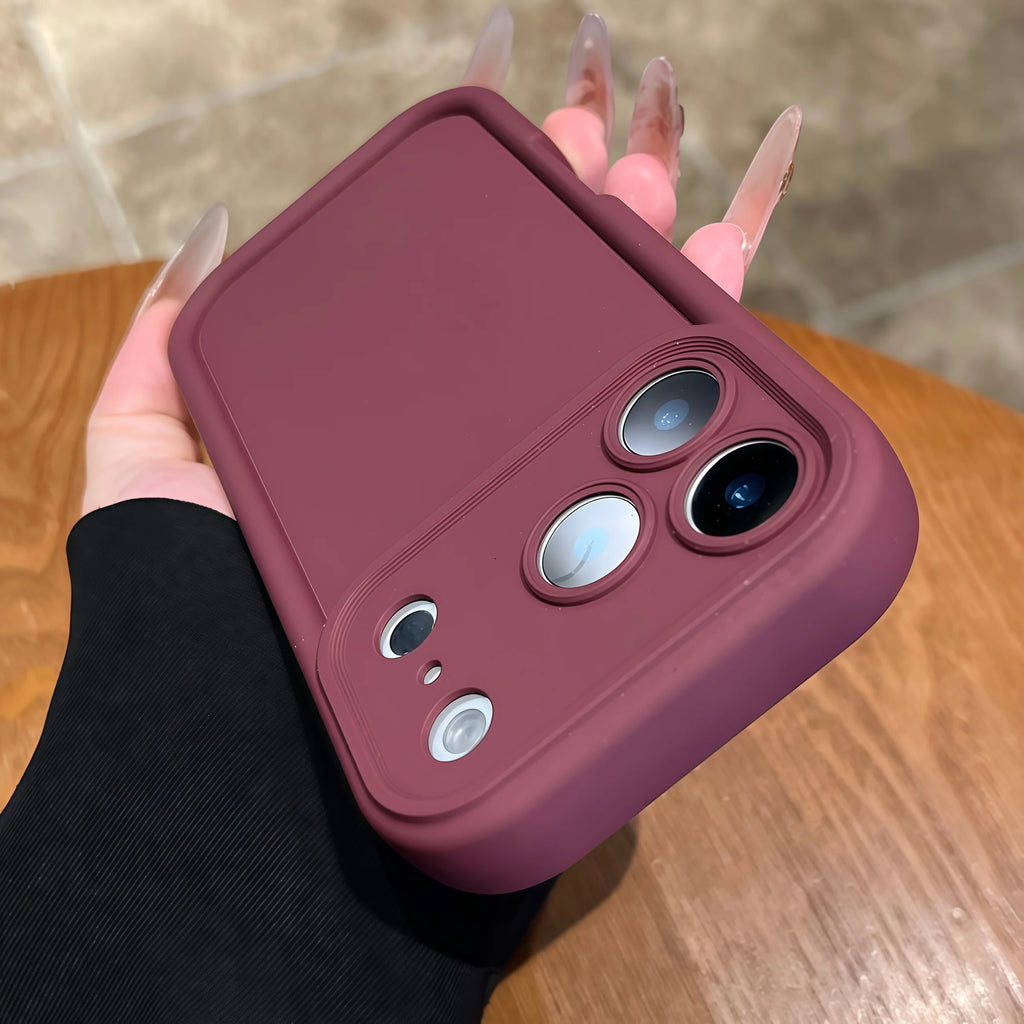 thickened shockproof case For iPhone 17 16 15 14 13 12 11 Pro Max pure colour Cover For iPhone 17 Air 14 15 16 Plus accessories