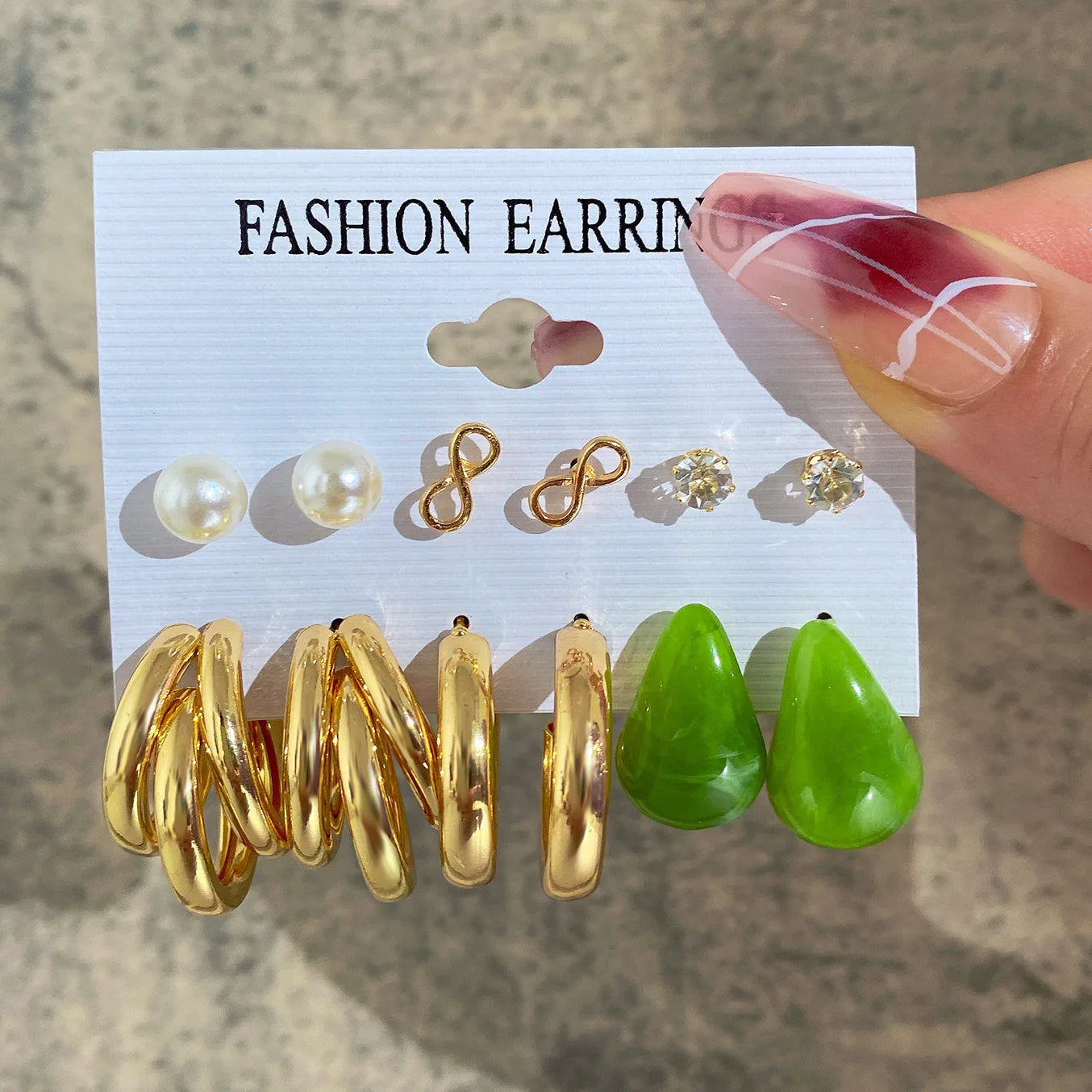 Gold Color Vintage Hoop Earrings Set for Women Boho Metal Circle Geometric Twist Pearl Dangle Earrings Trendy Jewelry Gifts 2023