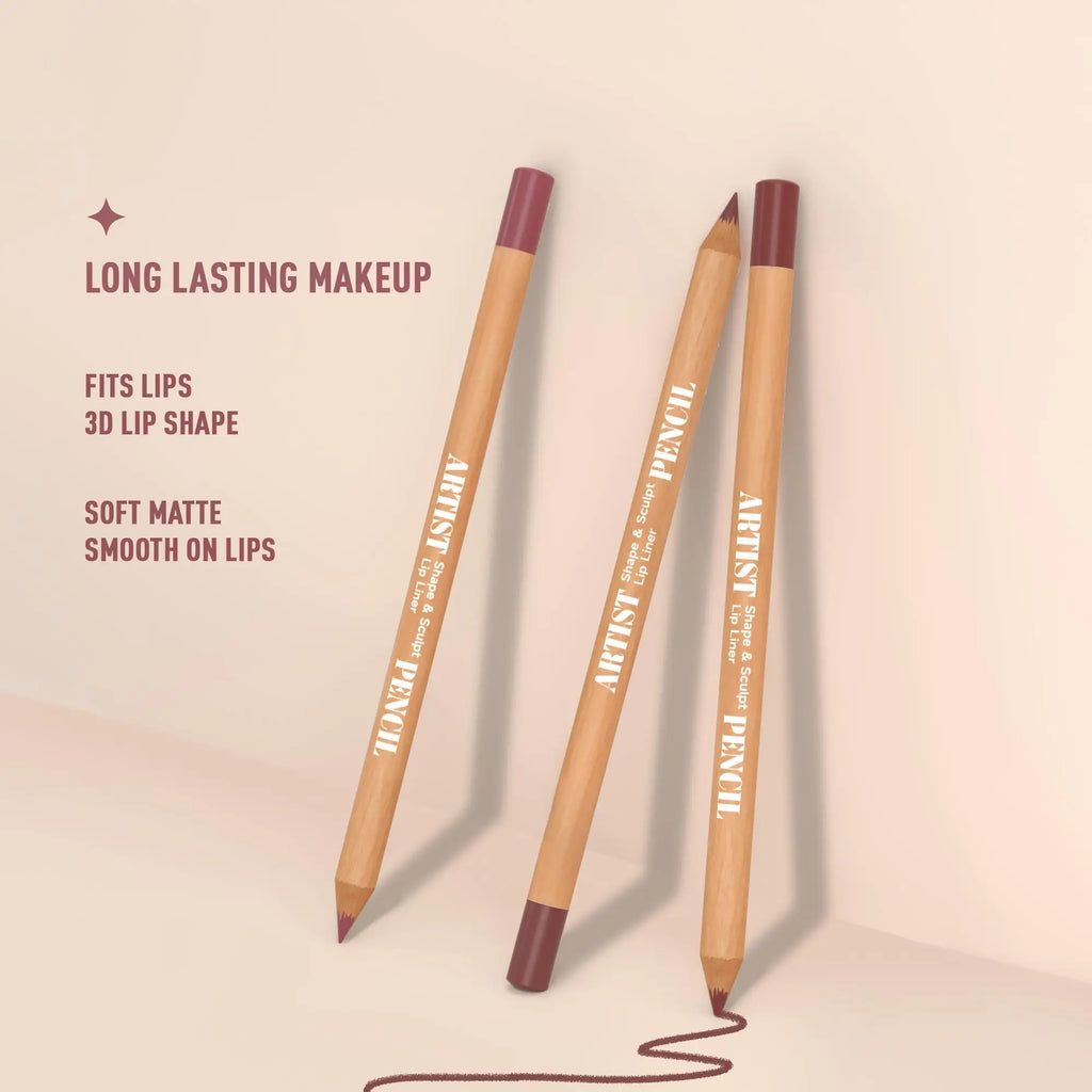 3Pcs Long-Lasting Velvet Lip Liner Matte Lipstick Waterproof  Perfect Gift for Valentine's Day, Lip Liner Set