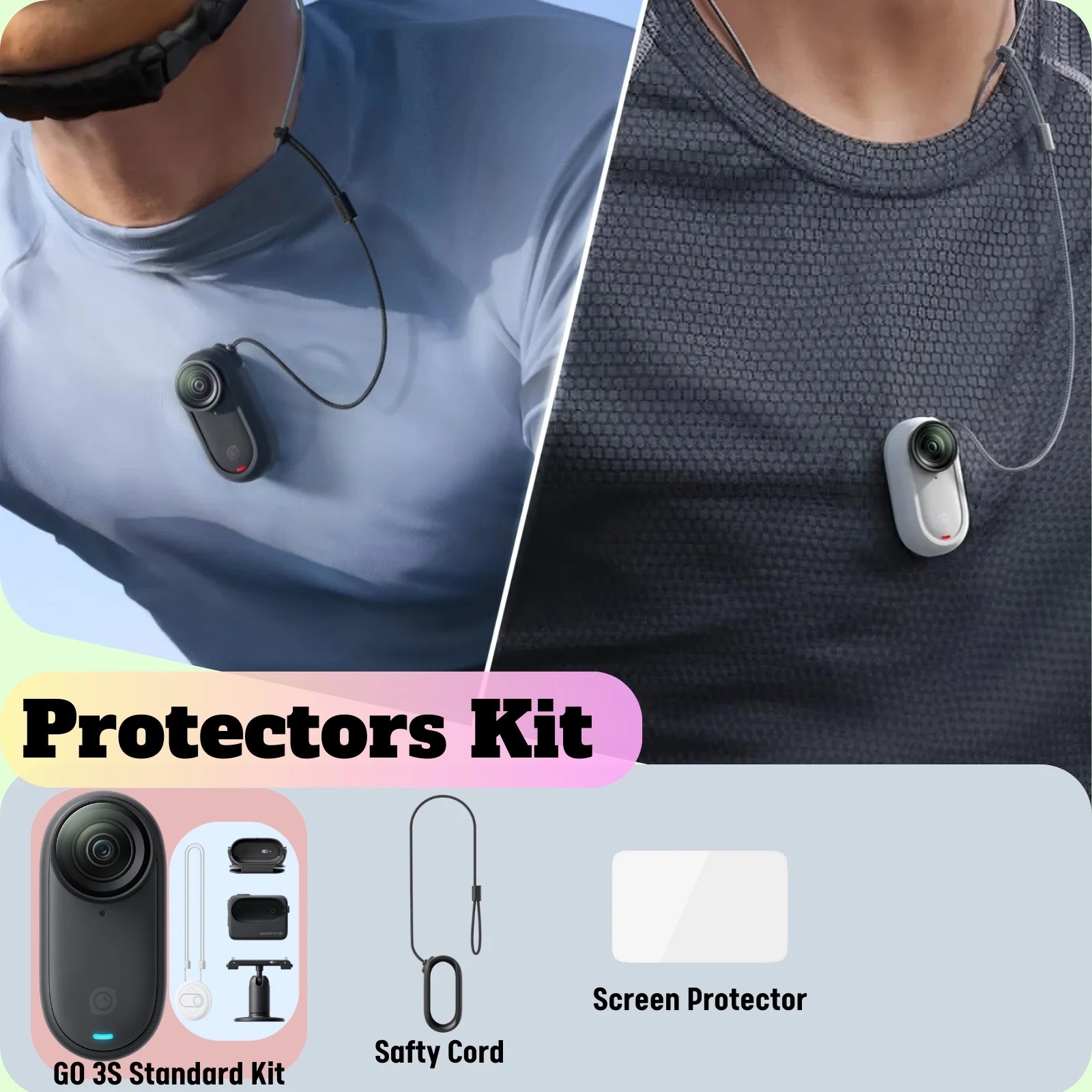Insta360 GO 3S Tiny 4K Action Camera Black White 39g 64G 128G Action Pod AI Editing Waterproof FlowState Insta 360 GO3S Original