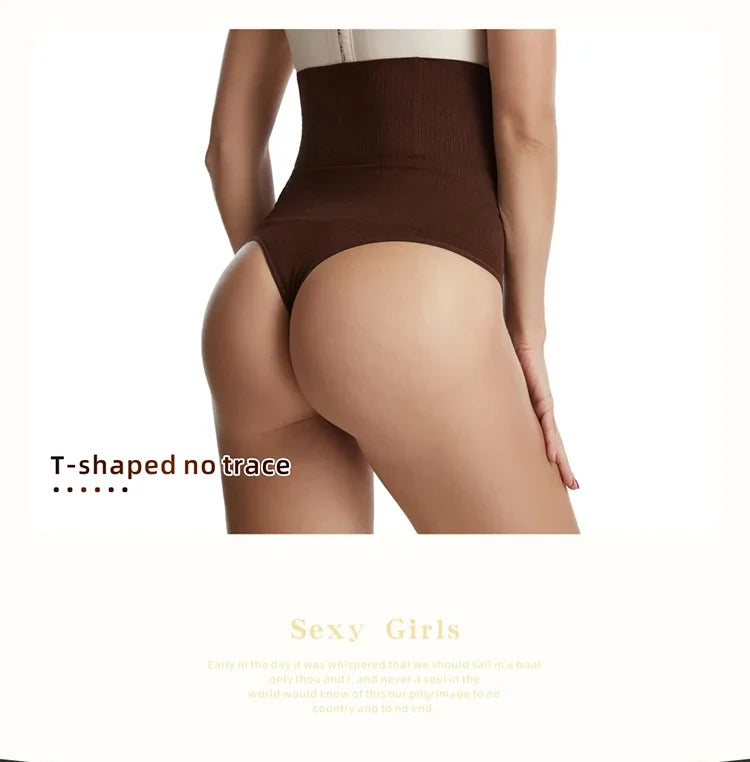 Women High Waist Body Recovery Slimming Underwear Tummy Control Panties Sexy Seamless Shapewear Thong Hip Lifting Corset