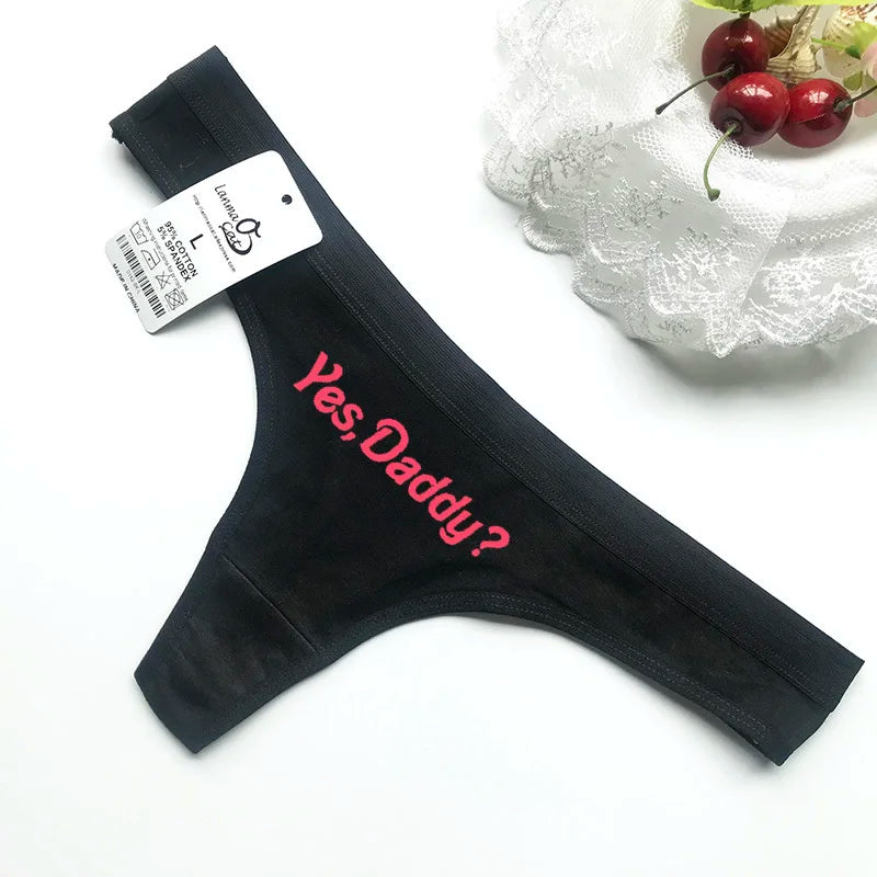 Women Sexy Custom Printing G string Underwear Cotton Panties for Lady Thongs Lingerie Underpant
