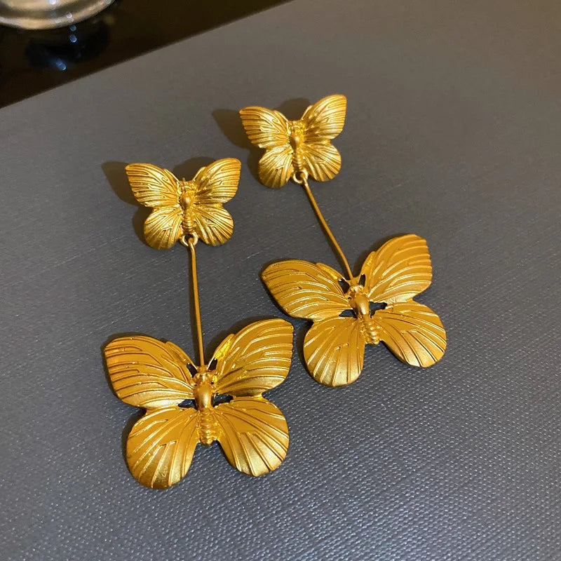 SHMIK Vintage Baroque Women Elegant Rhinestone Heart Earrings Jewelry Exquisite Lady Classic Middle Palace Drop Earring Gift