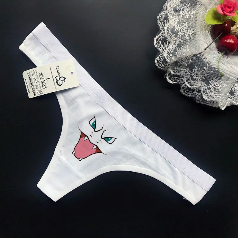 Women Sexy Custom Printing G string Underwear Cotton Panties for Lady Thongs Lingerie Underpant