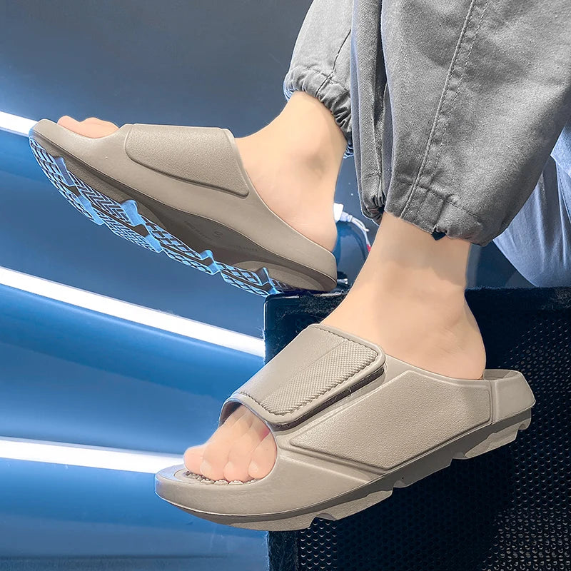 New Summer Men Massage Slippers Sides Indoor Outdoor Sandals Beach Casual Shoes Soft Sole Slides Men Flip-flops Men's Footwear