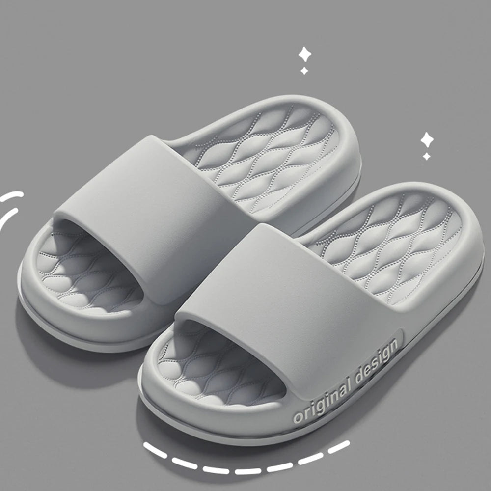 Bebealy Letter Women Slippers House Shower Bathroom Shoes EVA Beach Slides Fashion Soft Cloud Slippers Summer Women Sandals