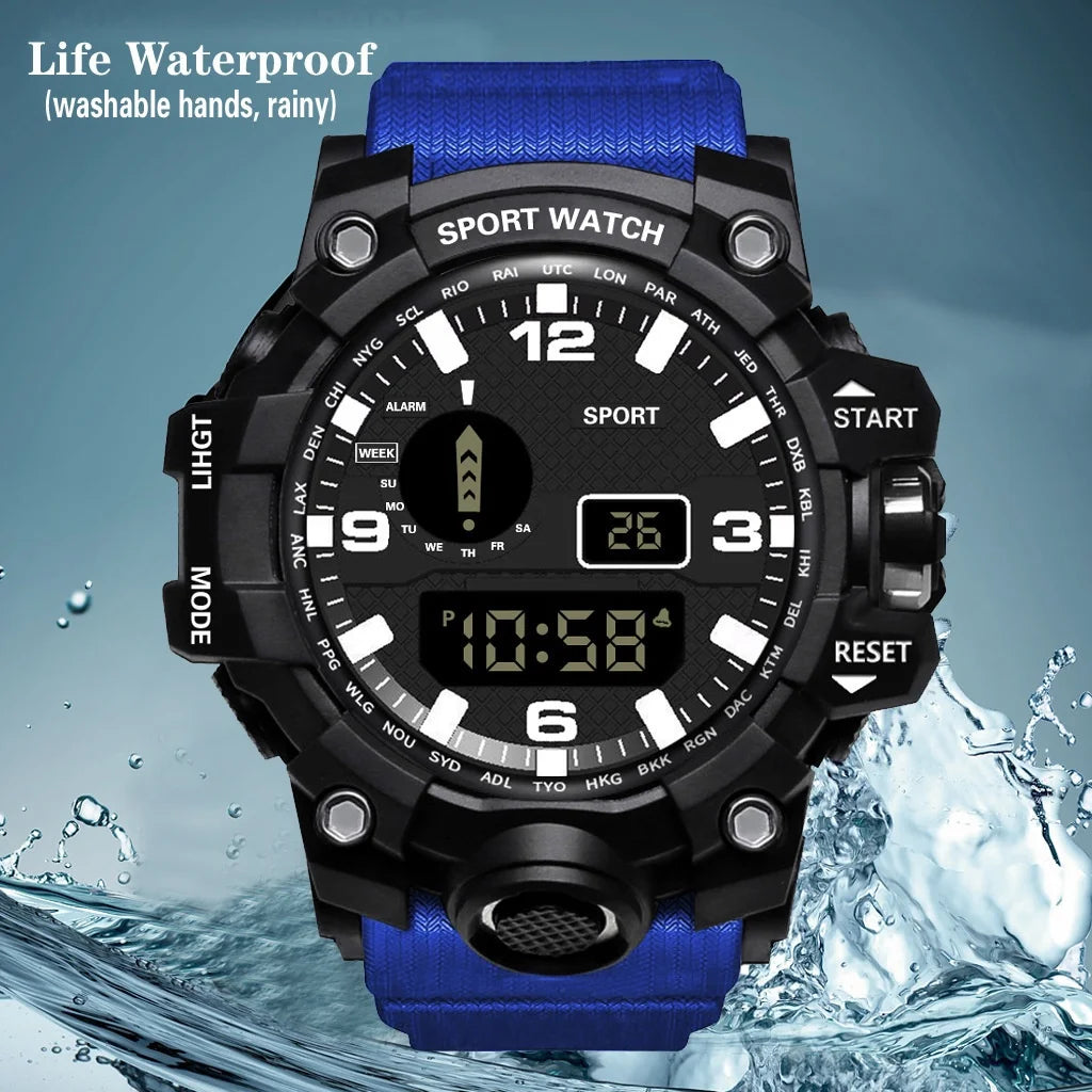 Multifunctional outdoor men's casual electronic watch men and women students fashion running sports watch
