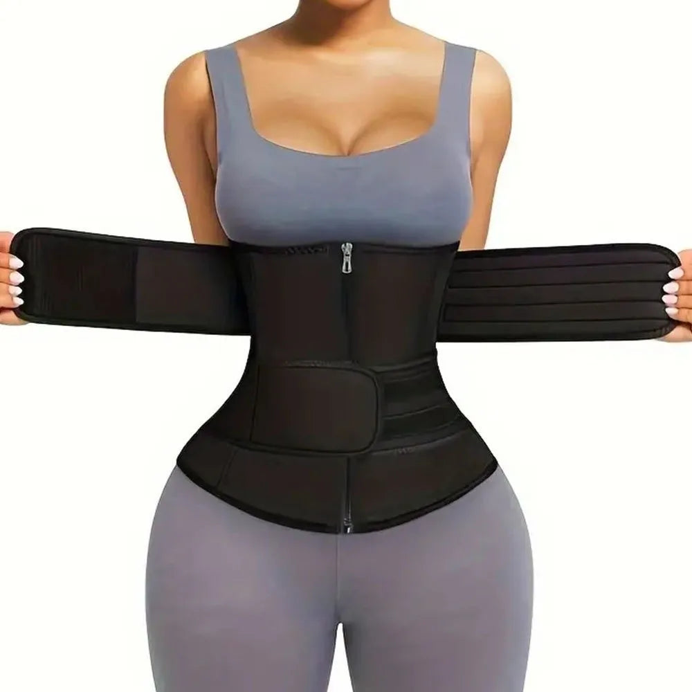 Cross-border Women's Waist Trainer Adjustable Zip-up Style Tummy Control Belt Enhanced Body Shaping Waist Support