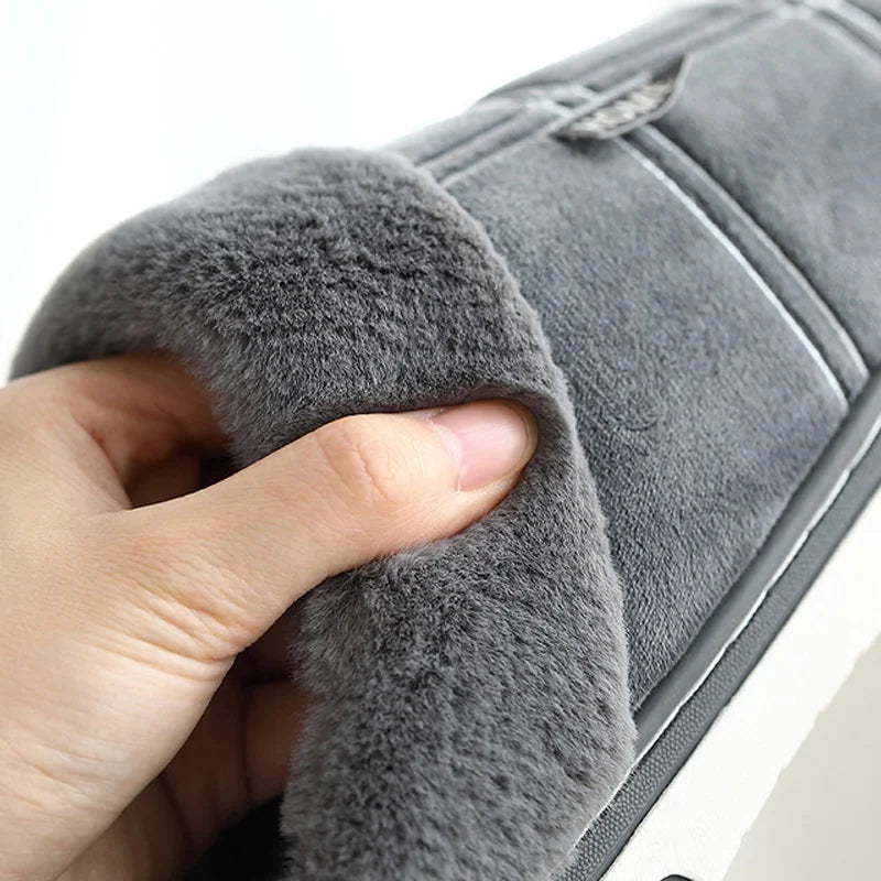 House slippers for men Plaid Warm Soft Comfortable Non Slip Living room Shoes Sturdy Sole Big Size 40-50