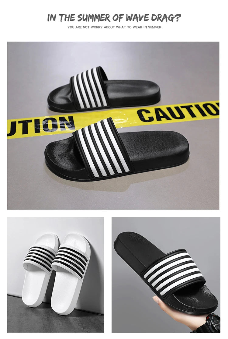 Men's Slides Sandals EVA Foam Comfortable Non-Slip Women's Massage Slippers for Beach Pool House Indoor Outdoor Shower