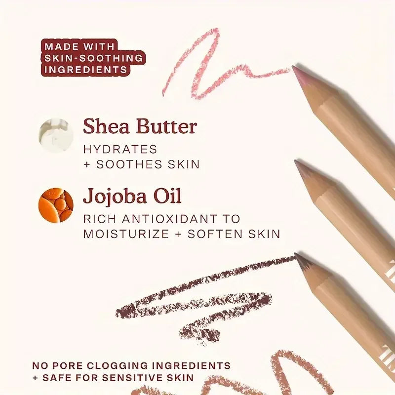 Face Secret 18 ColorLip Liner Pencil Weightless Precise With Super Soft Blendable Texture Matte Soft