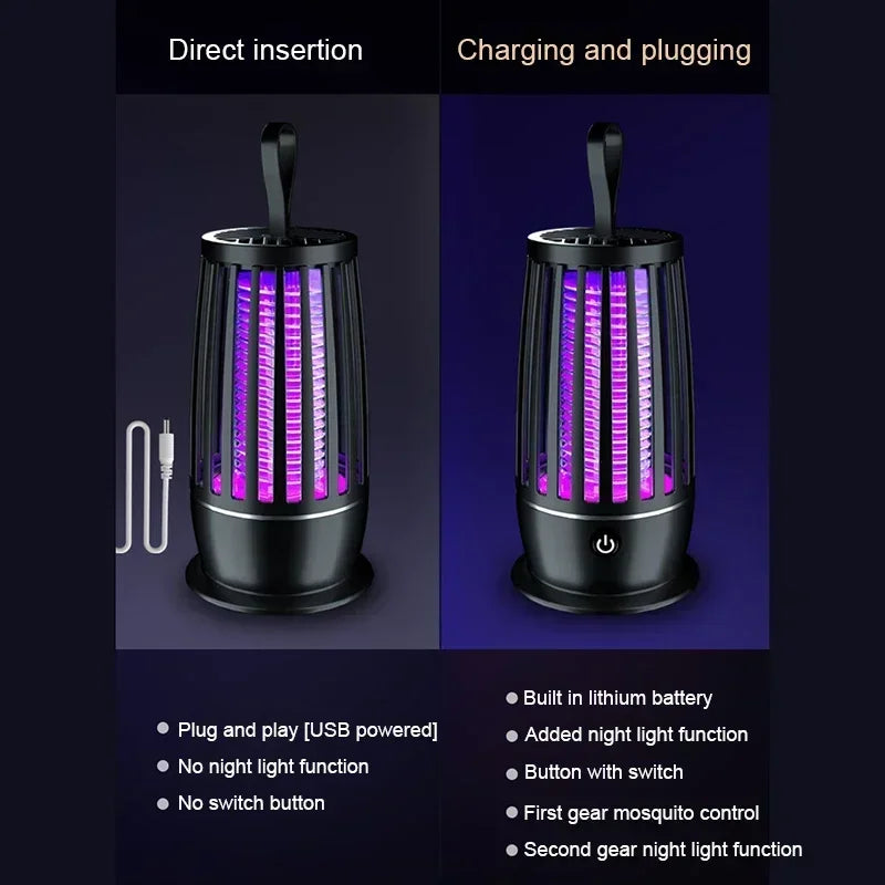 Xiomi UV Mosquito Repellent Lamp USB Charging Portable Mosquito Killer Suitable For Indoor 360° Large Area Silent Mosquito Trap