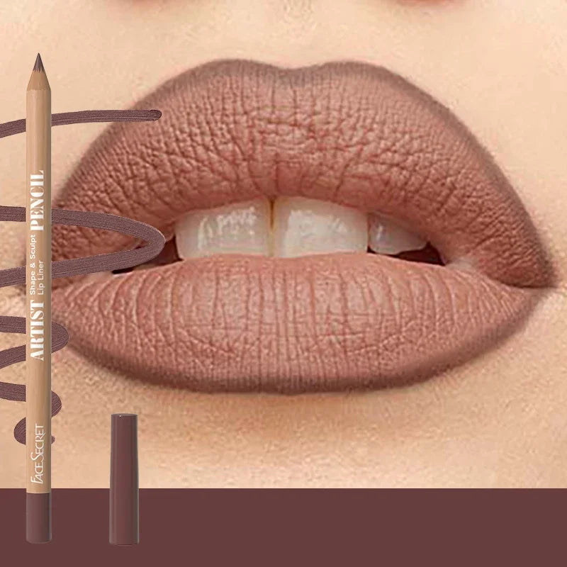 Face Secret 18 ColorLip Liner Pencil Weightless Precise With Super Soft Blendable Texture Matte Soft