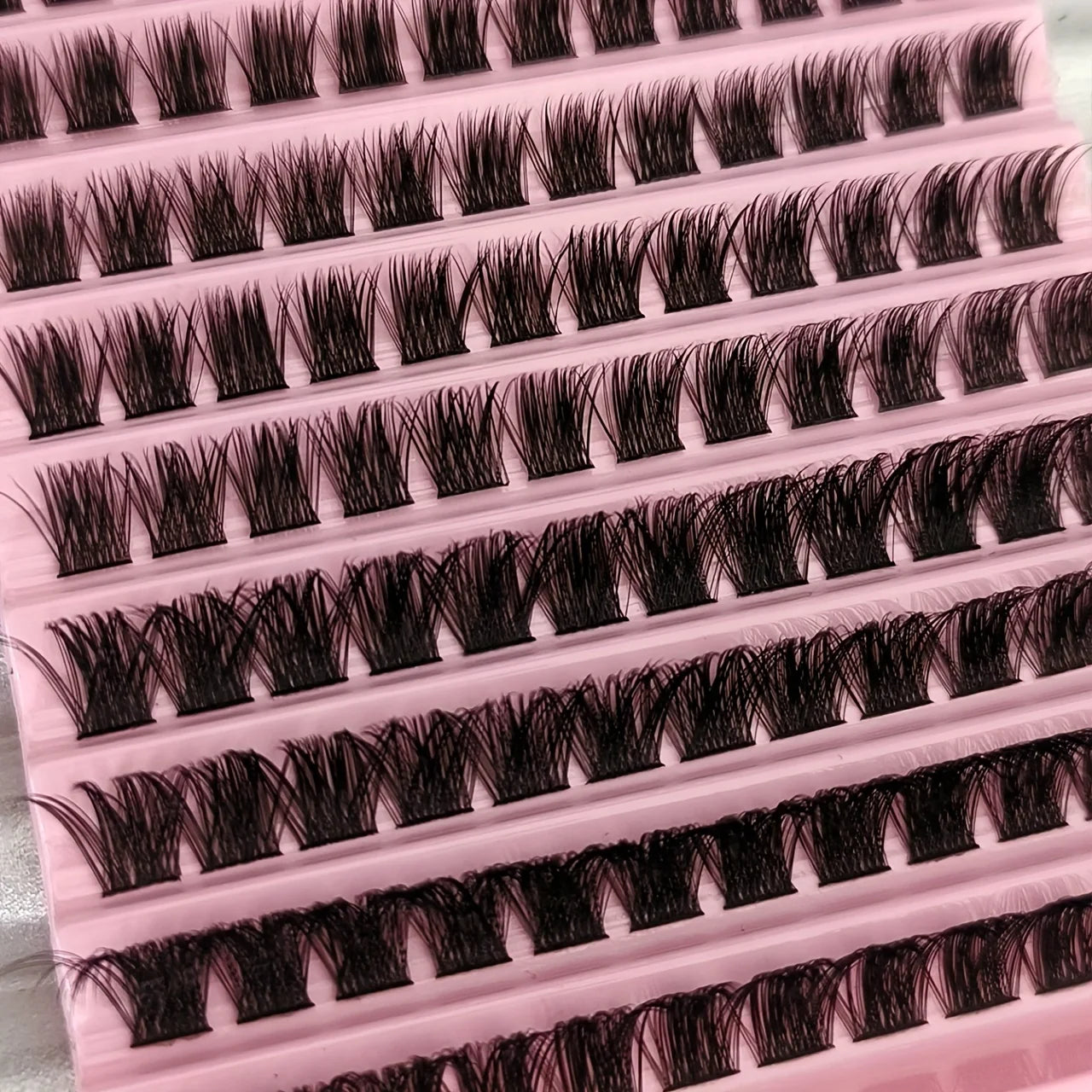 Natural Look D Curl Lash Clusters 120/160/200 PCS (9-16mm) DIY Eyelash Extensions Kit Mixed 40D T50 80D & 80D Cat Eye