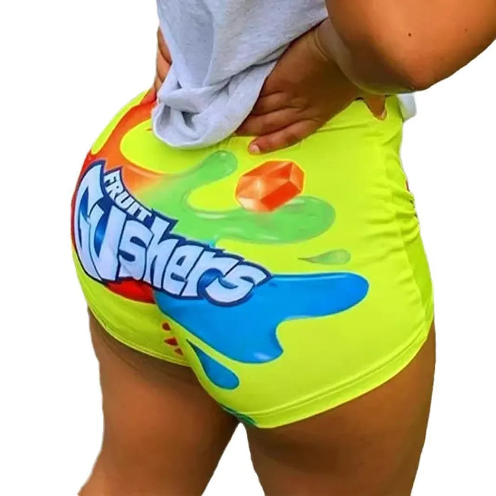 Sexy Ladies Tight Short Pants Yoga Pants Pattern Printing Women's Long Pants Nine Points Seven Points Five Points Pants