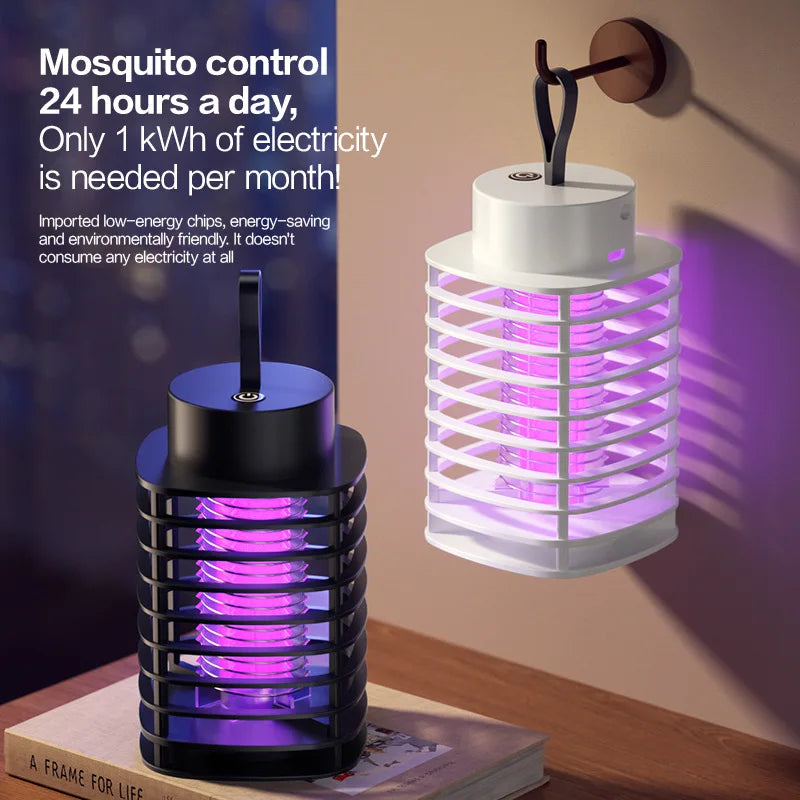 Electric Shock LED Mosquito Killer Lamp Indoor USB Rechargeable Portable Electric Fly Trap Mute Anti Mosquito Lamp