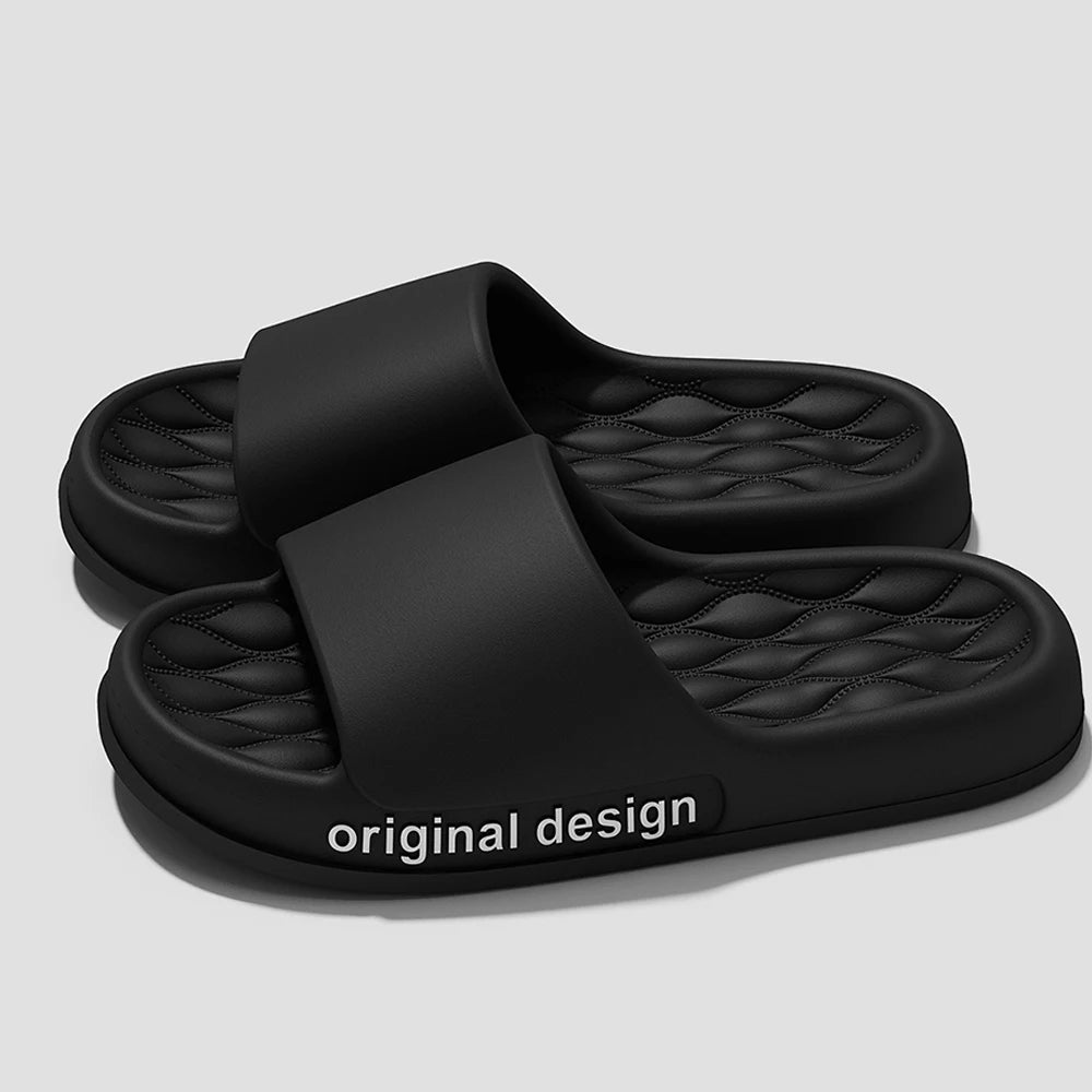 Bebealy Letter Women Slippers House Shower Bathroom Shoes EVA Beach Slides Fashion Soft Cloud Slippers Summer Women Sandals